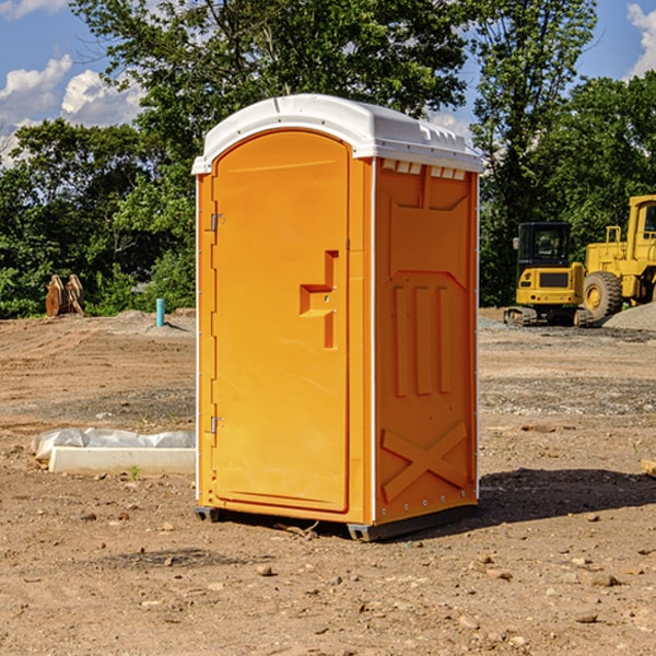 how often are the portable toilets cleaned and serviced during a rental period in Green